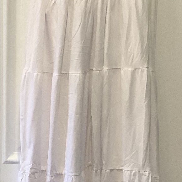Mango Halter Neck Open Back White Dress Size 3XL Long Flowing 100% Cotton NEW - Picture 2 of 13